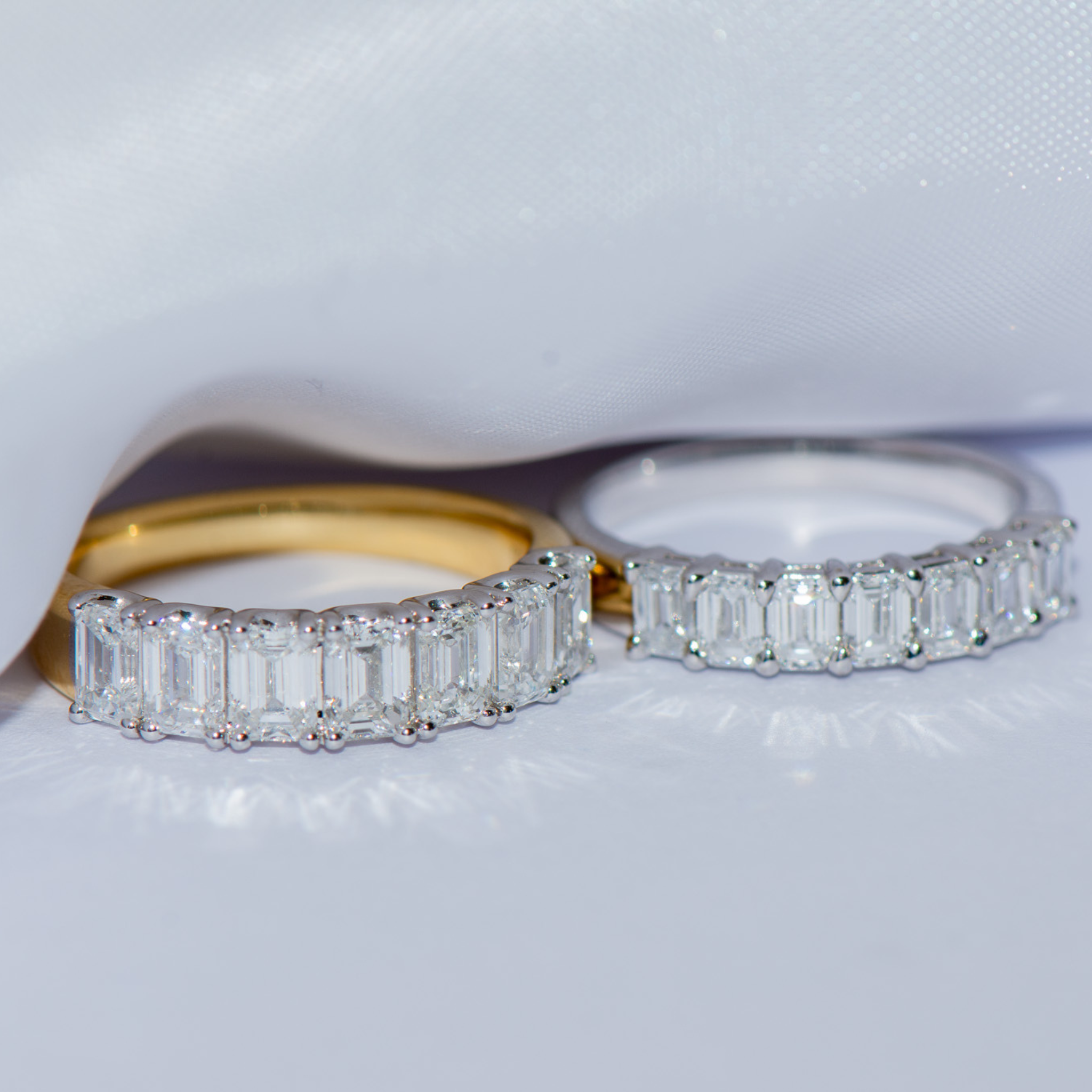 Edith | Emerald Lab Grown Wedding Ring | TDW=2.22ct