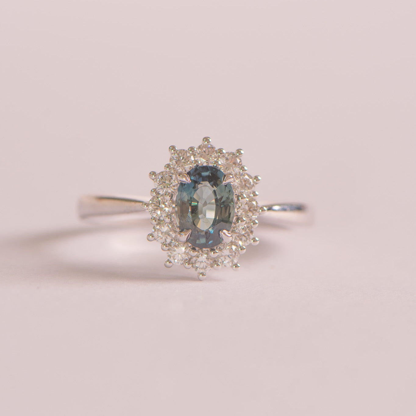 18K Natural Australian Sapphire 'Eleanor' Engagement Ring.