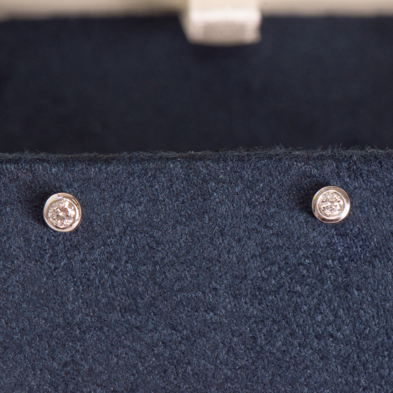 0.15ct Bezel Natural Diamond Studs in 9k White Gold