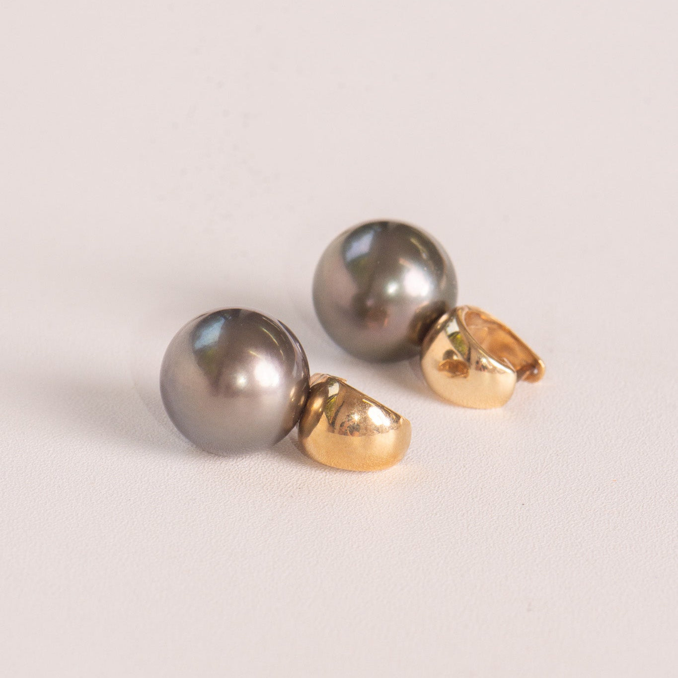 Black Cultured South Sea Pearl Earrings