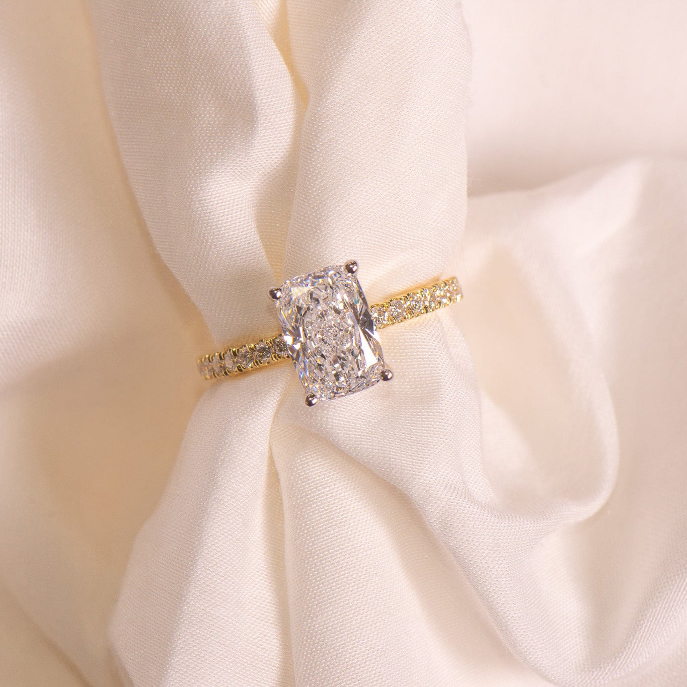 2.13ct Elora | Elongated Cushion Engagement Ring