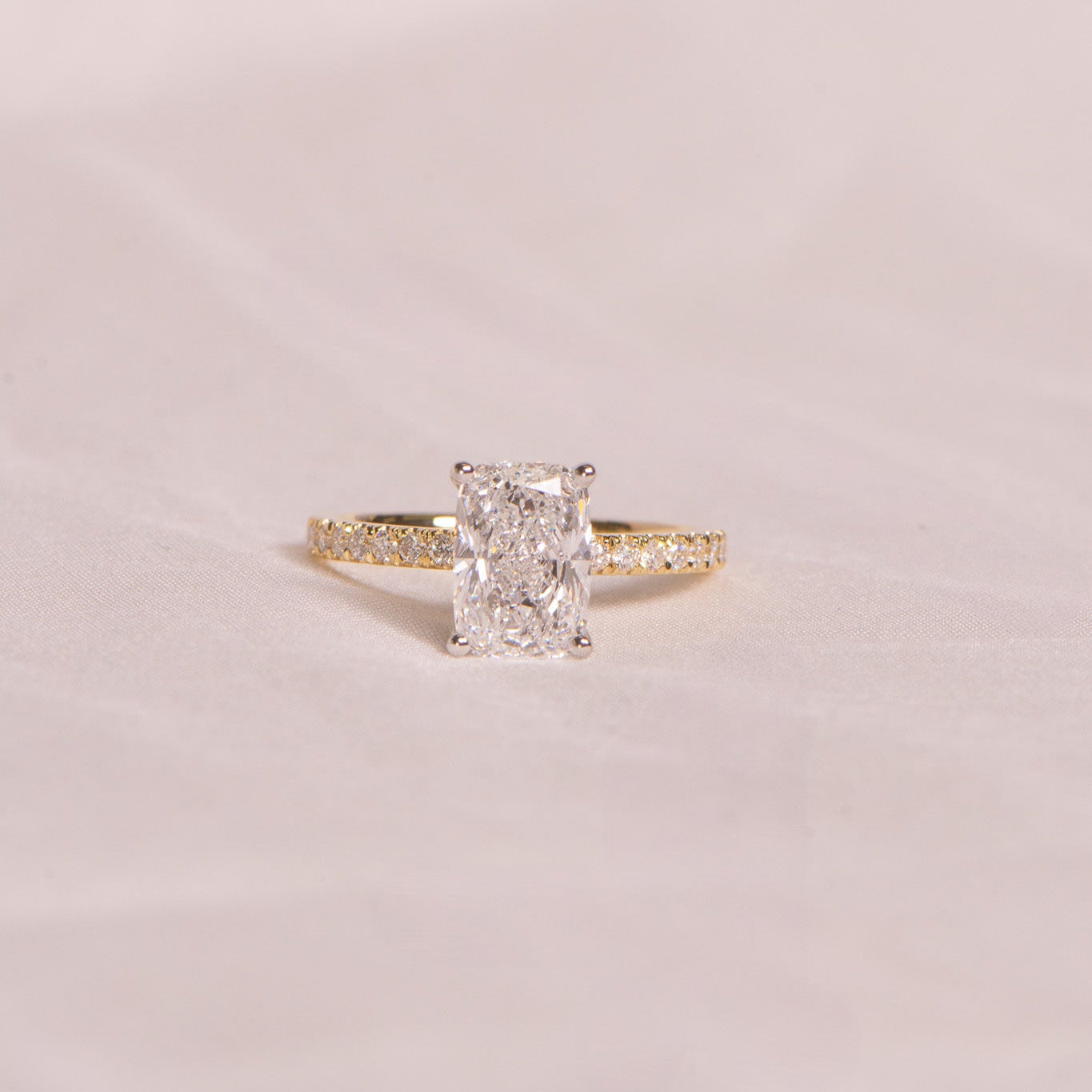 2.13ct Elora | Elongated Cushion Engagement Ring