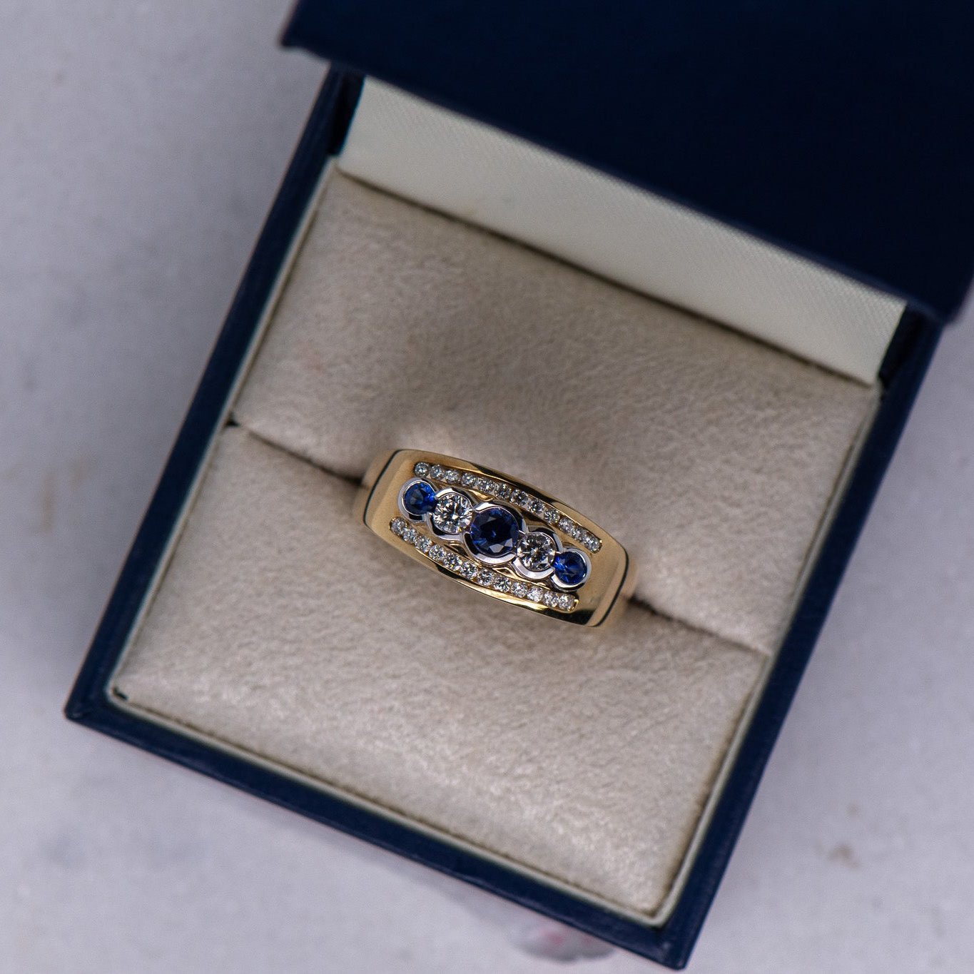 Ceylon Sapphire Wide Ring