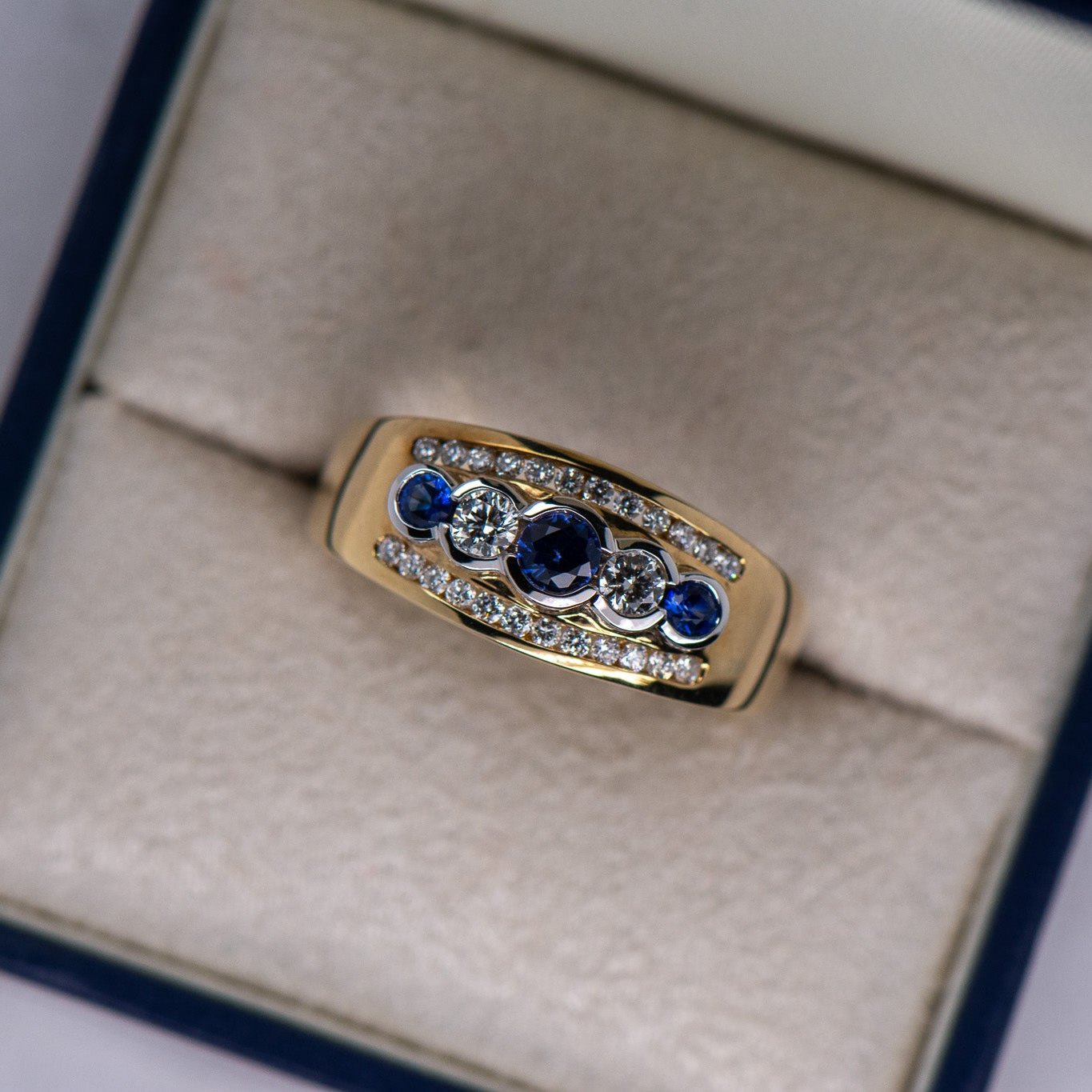 Ceylon Sapphire Wide Ring