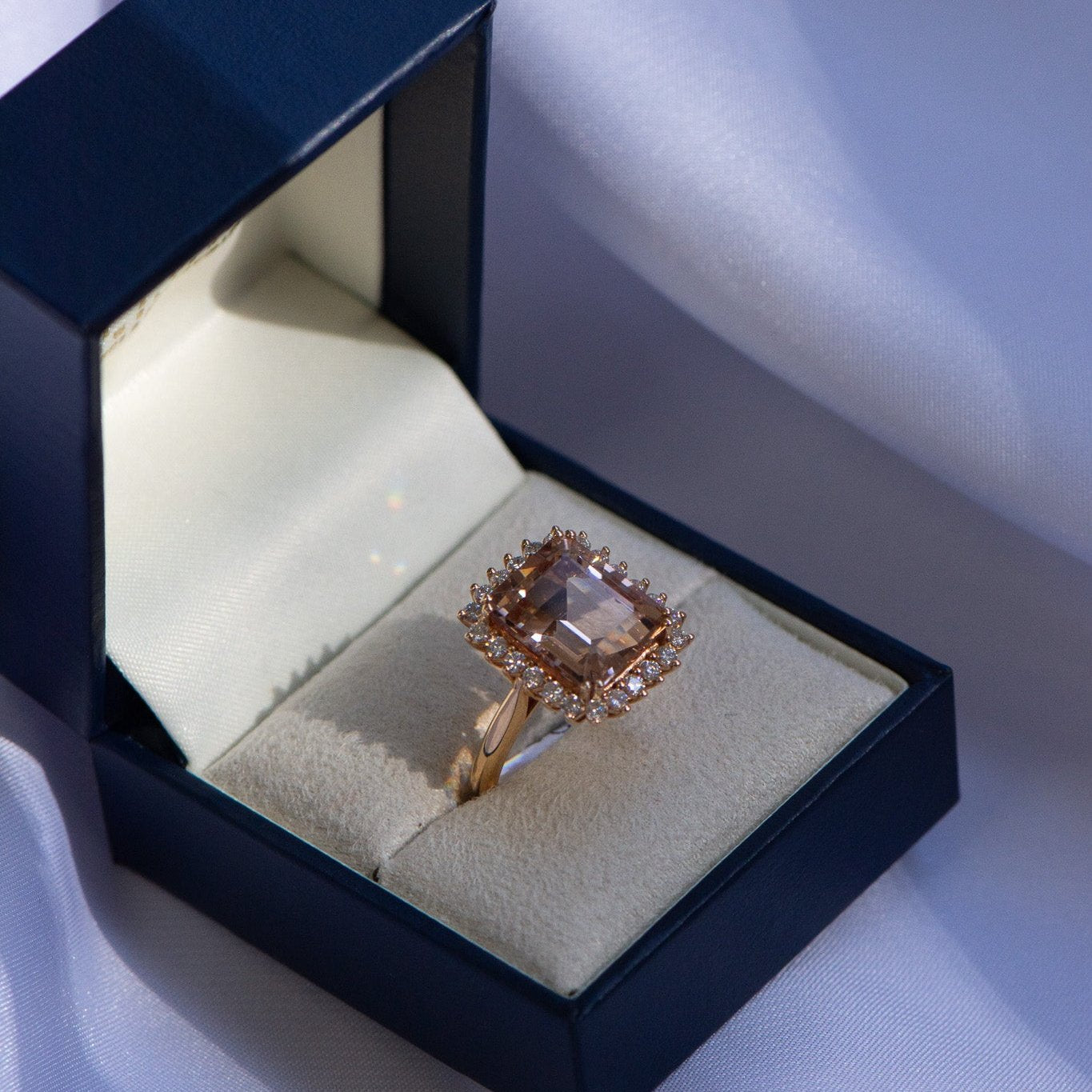 6.01ct Morganite and Diamond Ring