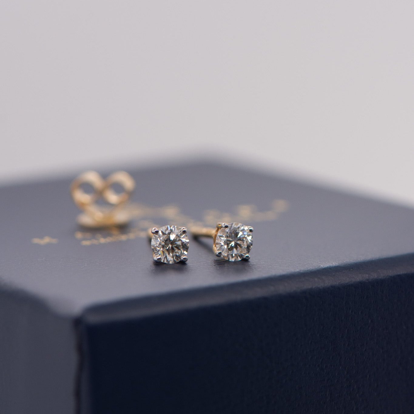 0.50ct Natural Diamond Studs in Yellow Gold