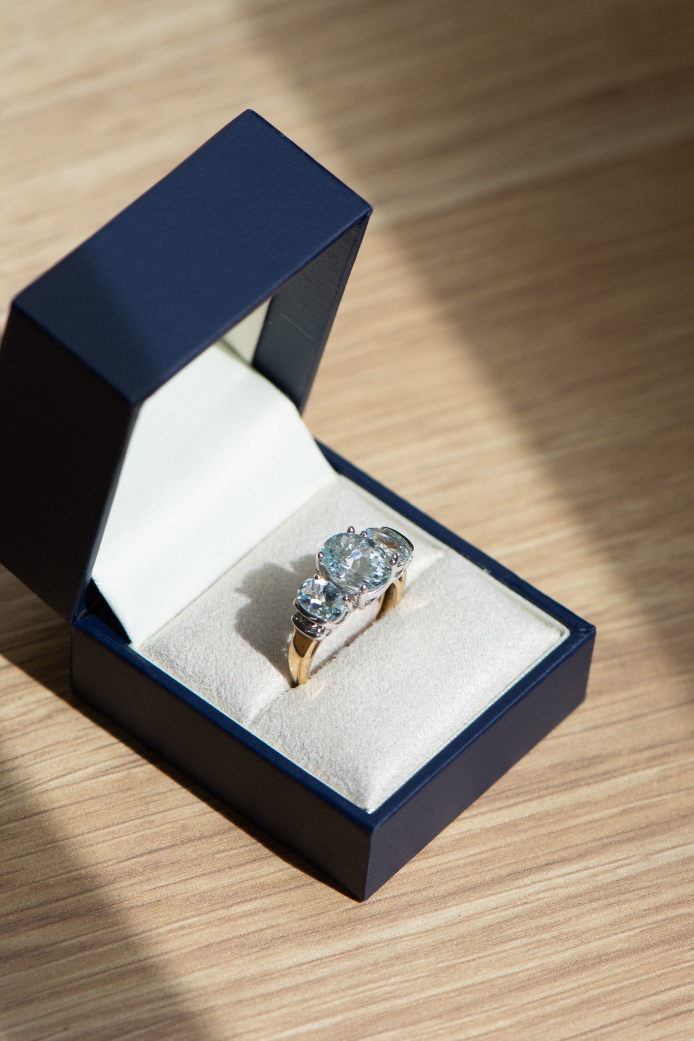 Aquamarine and Diamond Ring