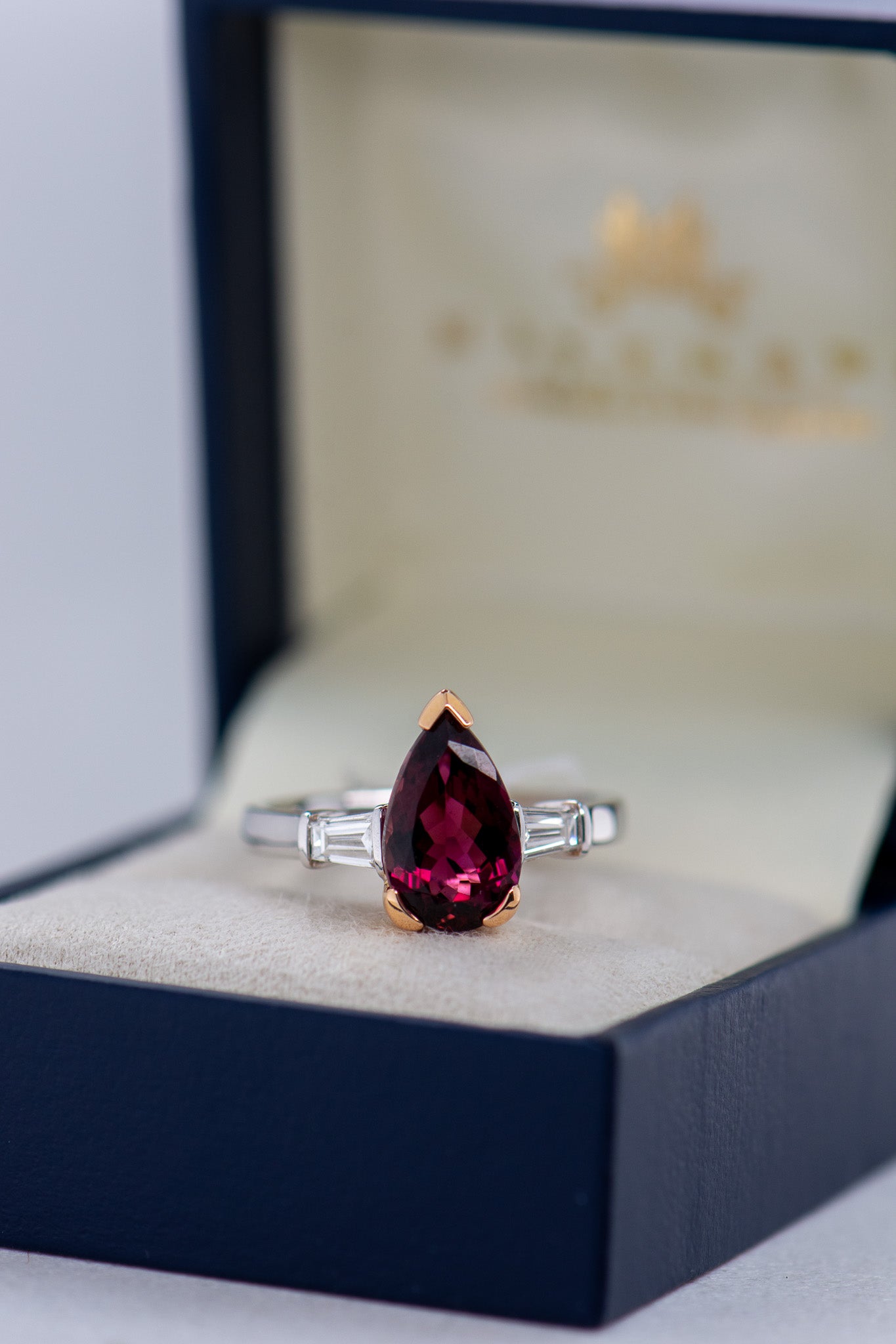 3.12ct Pink Tourmaline and Diamond Ring