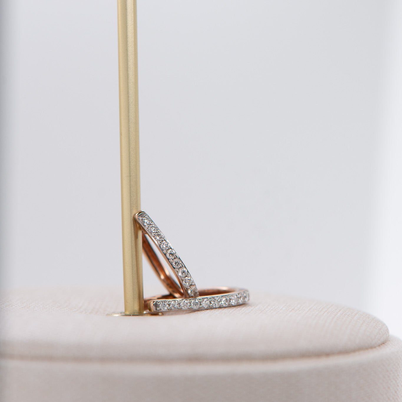 0.33ct Natural Diamond Huggies in Rose Gold