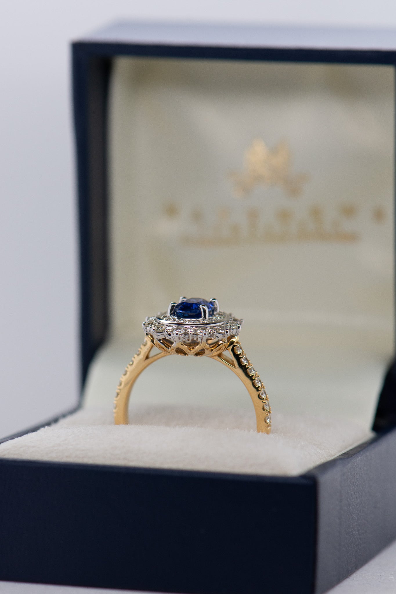 Ceylon Sapphire and Diamond Ring