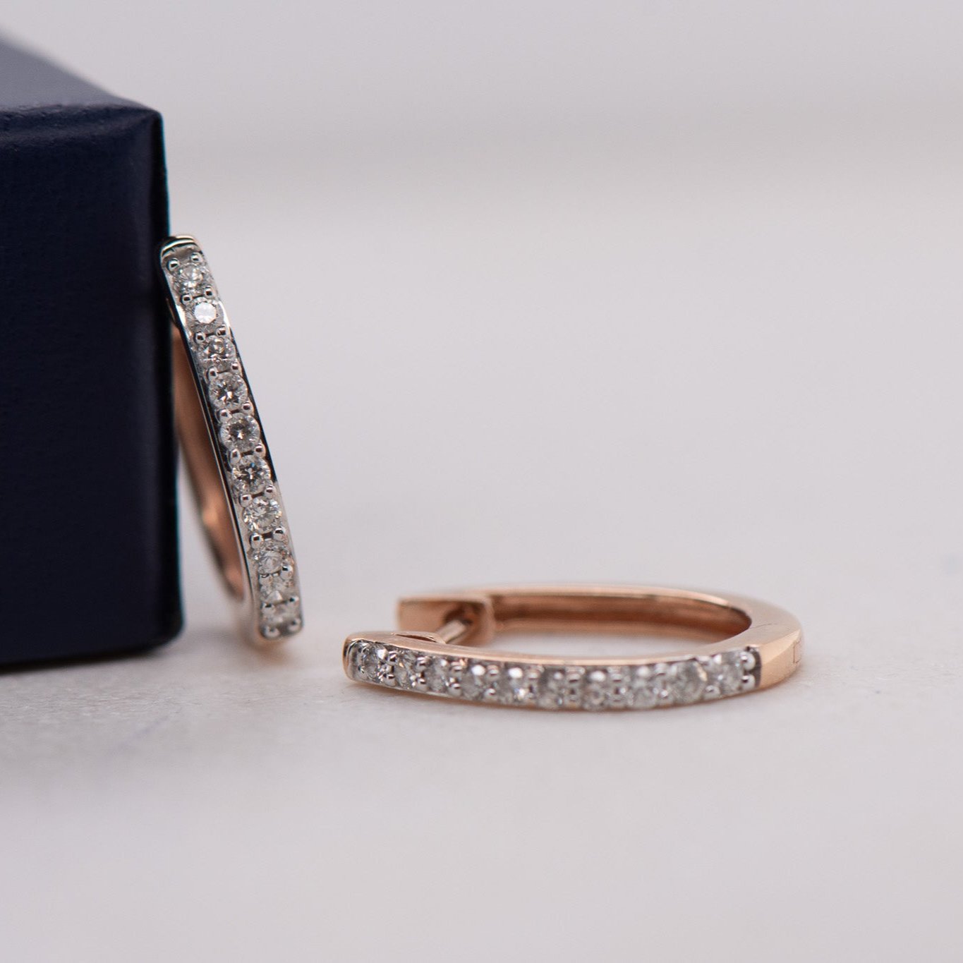 0.25ct Diamond Huggies in Rose Gold