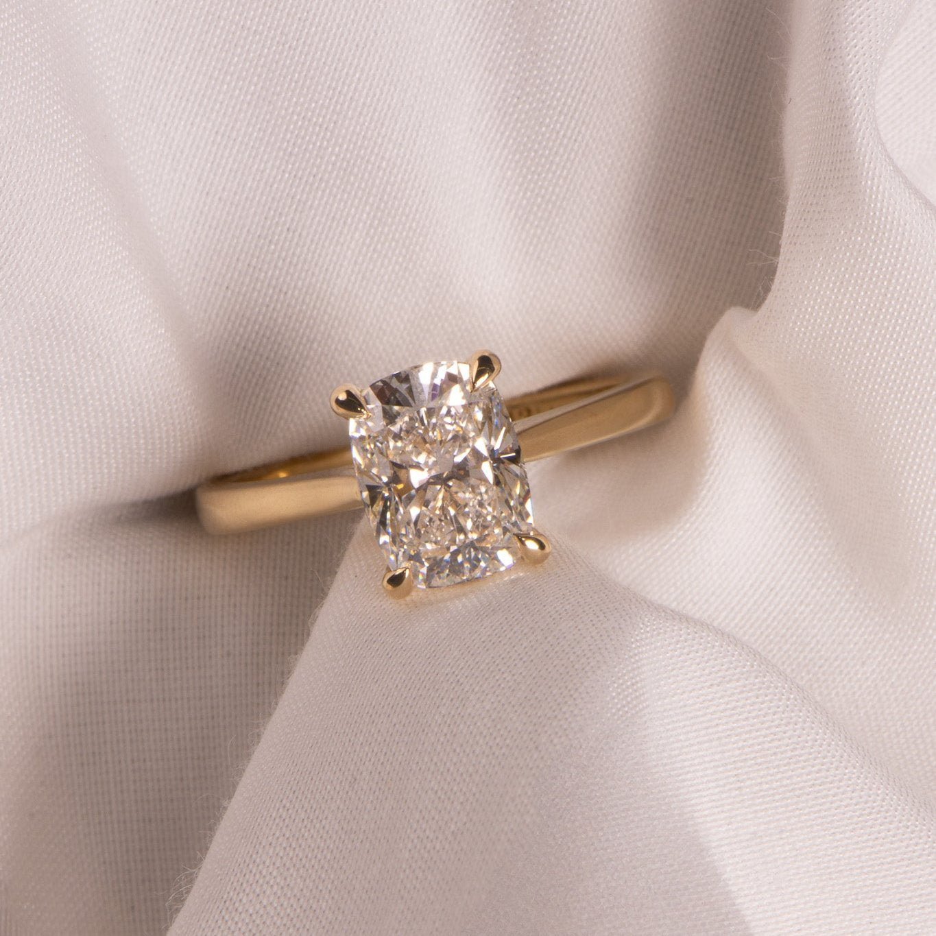 2.02ct Elora | Elongated Cushion Engagement Ring