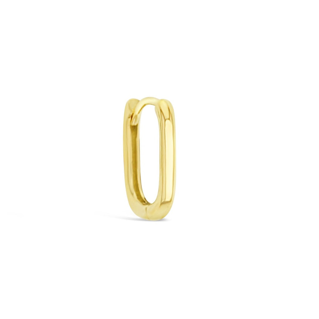 9K Gold Square Huggie Earrings