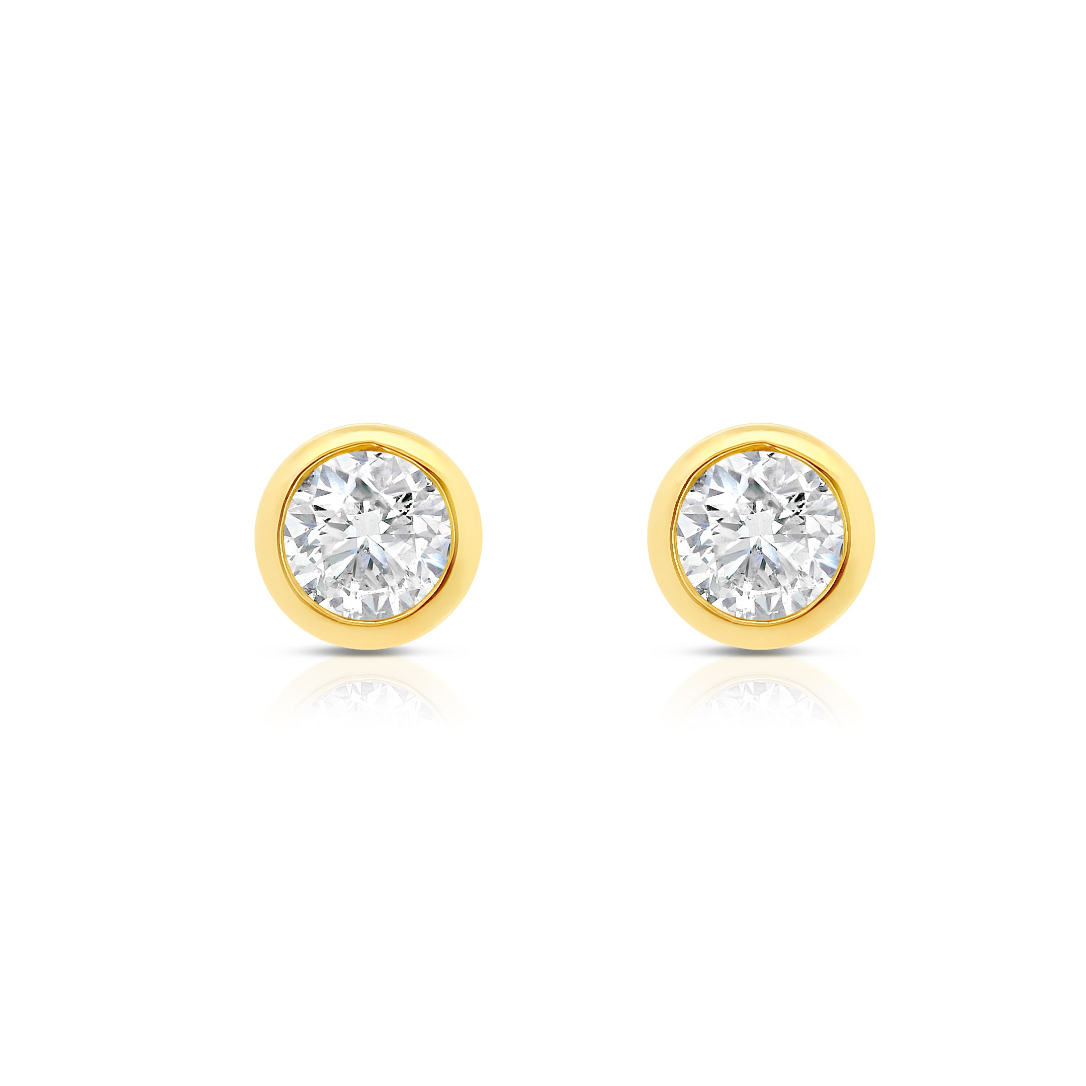 Lab Grown Bezel Diamond Studs