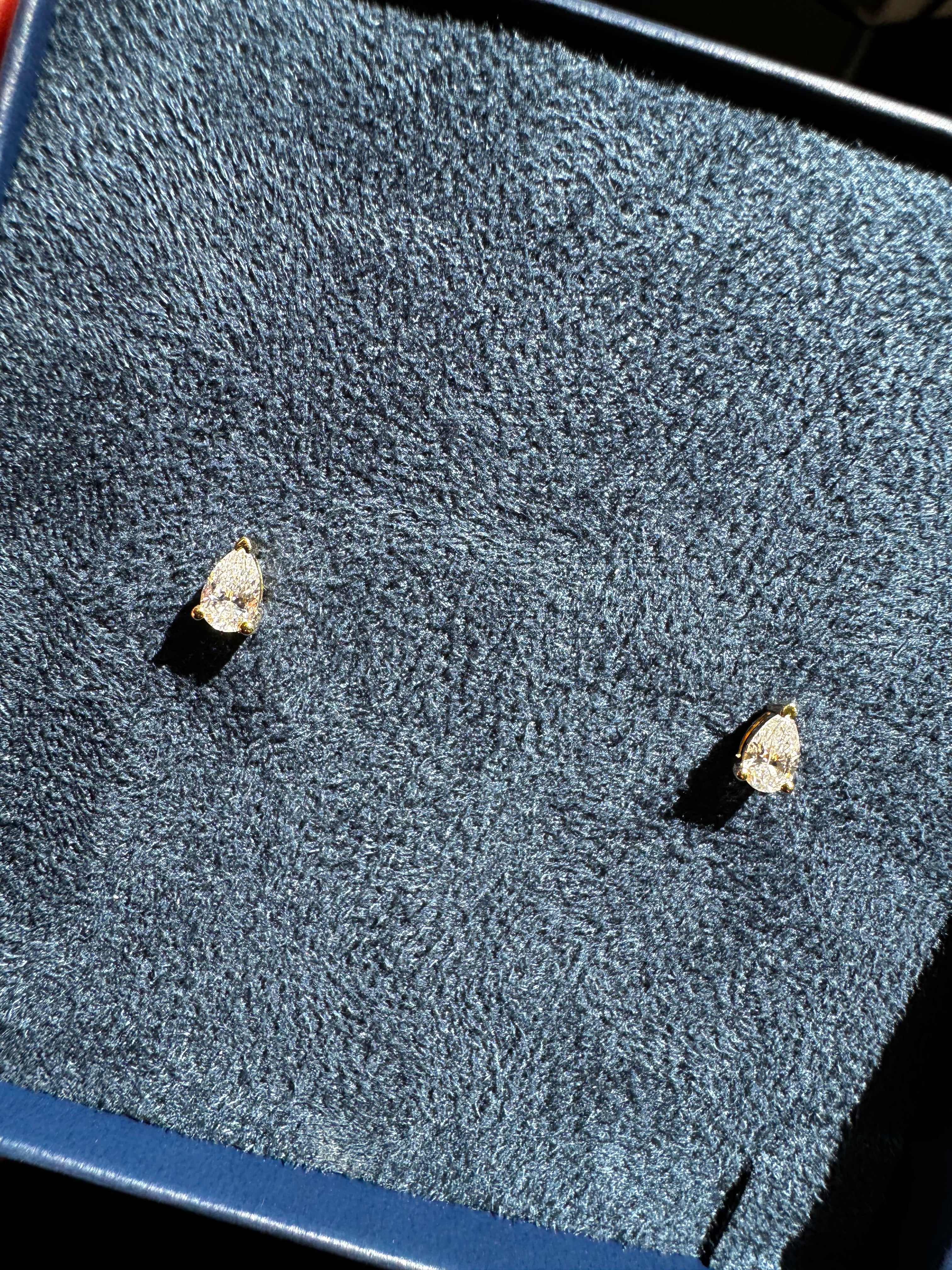 Pear Diamond Studs