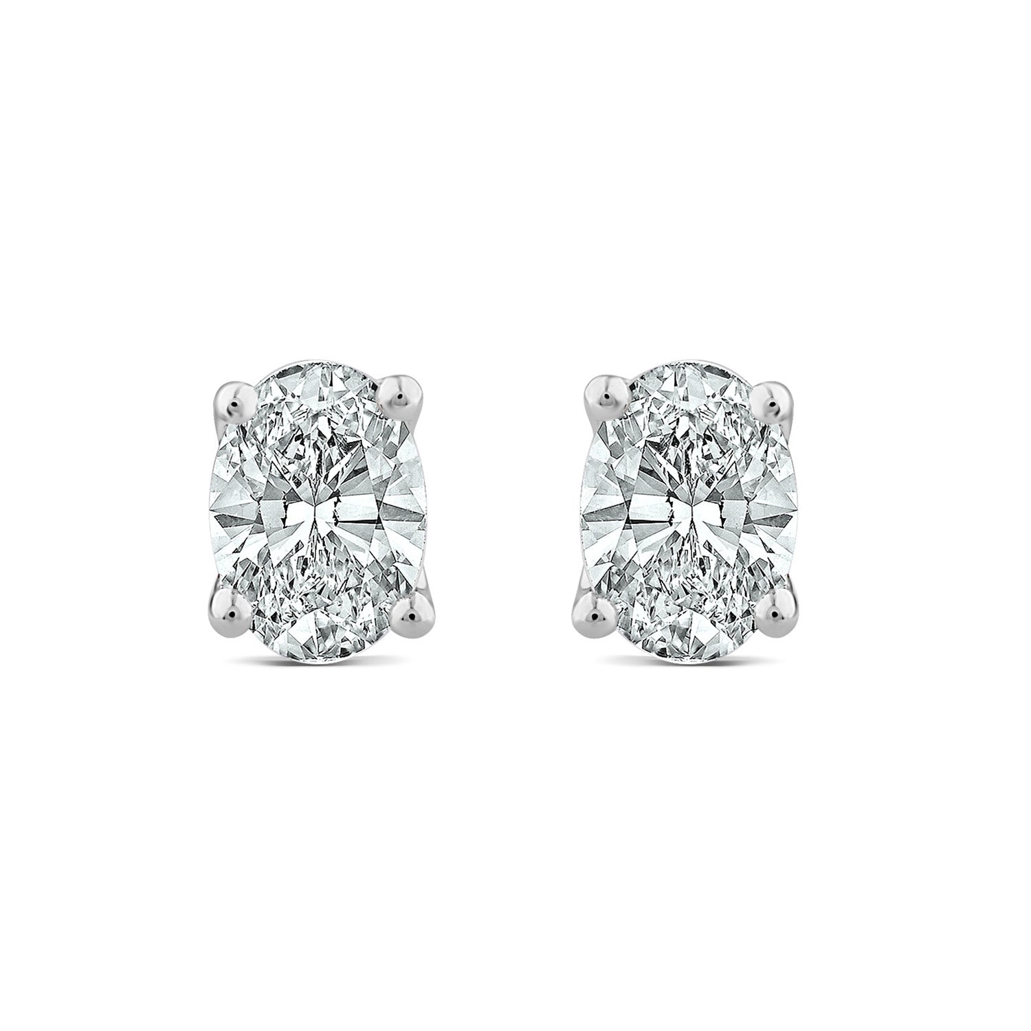 Oval Diamond Studs