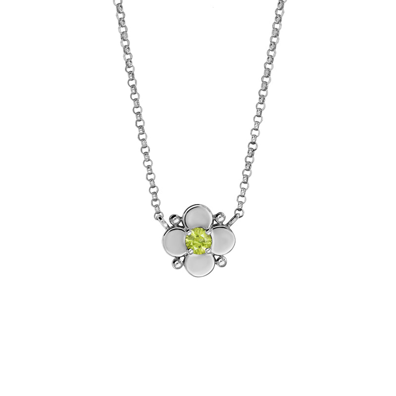 Misty 9ct White Gold Australian Yellow Sapphire Necklace - Matthews Jewellers