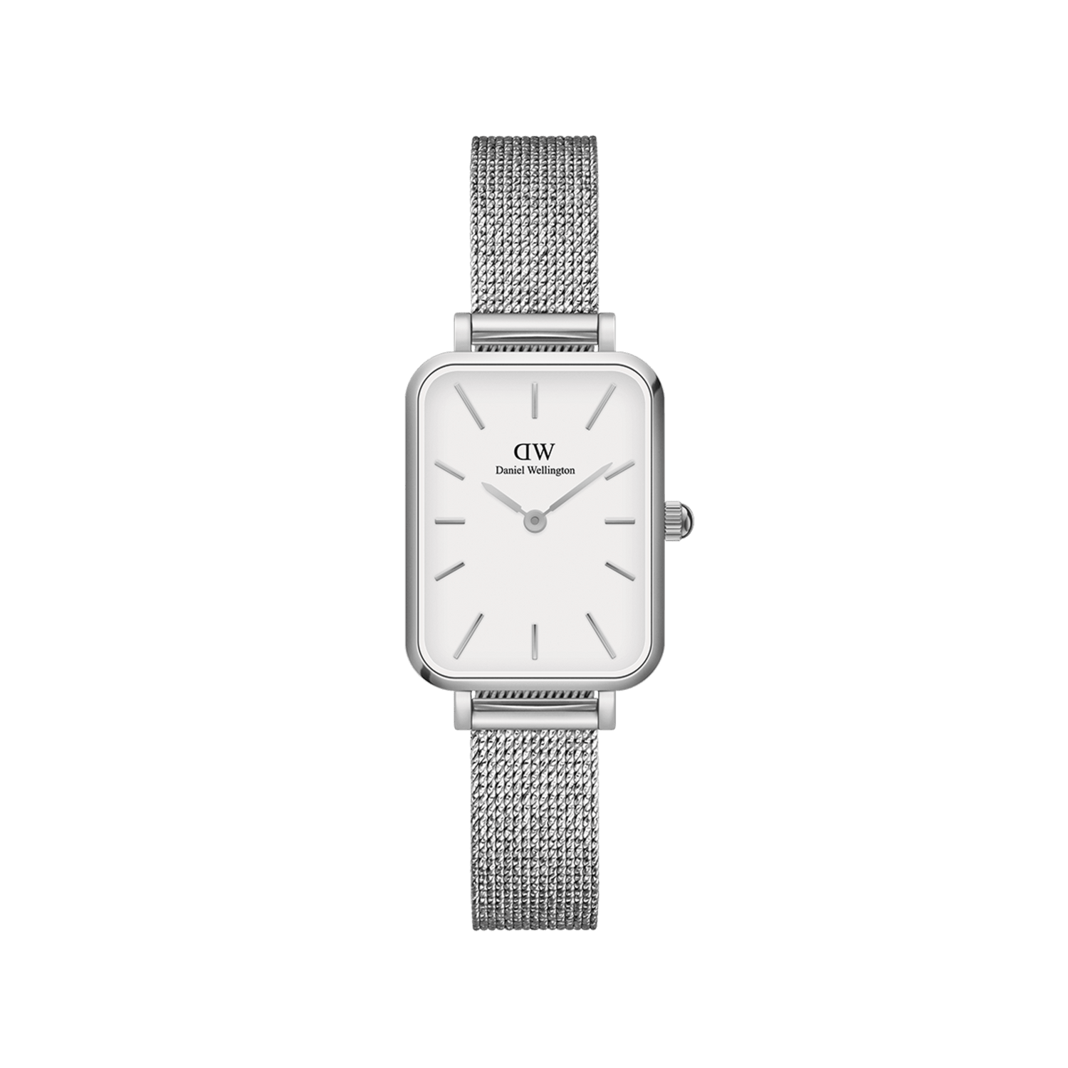 Daniel Wellington Quadro 20X26 Pressed Sterling Silver and White Watch