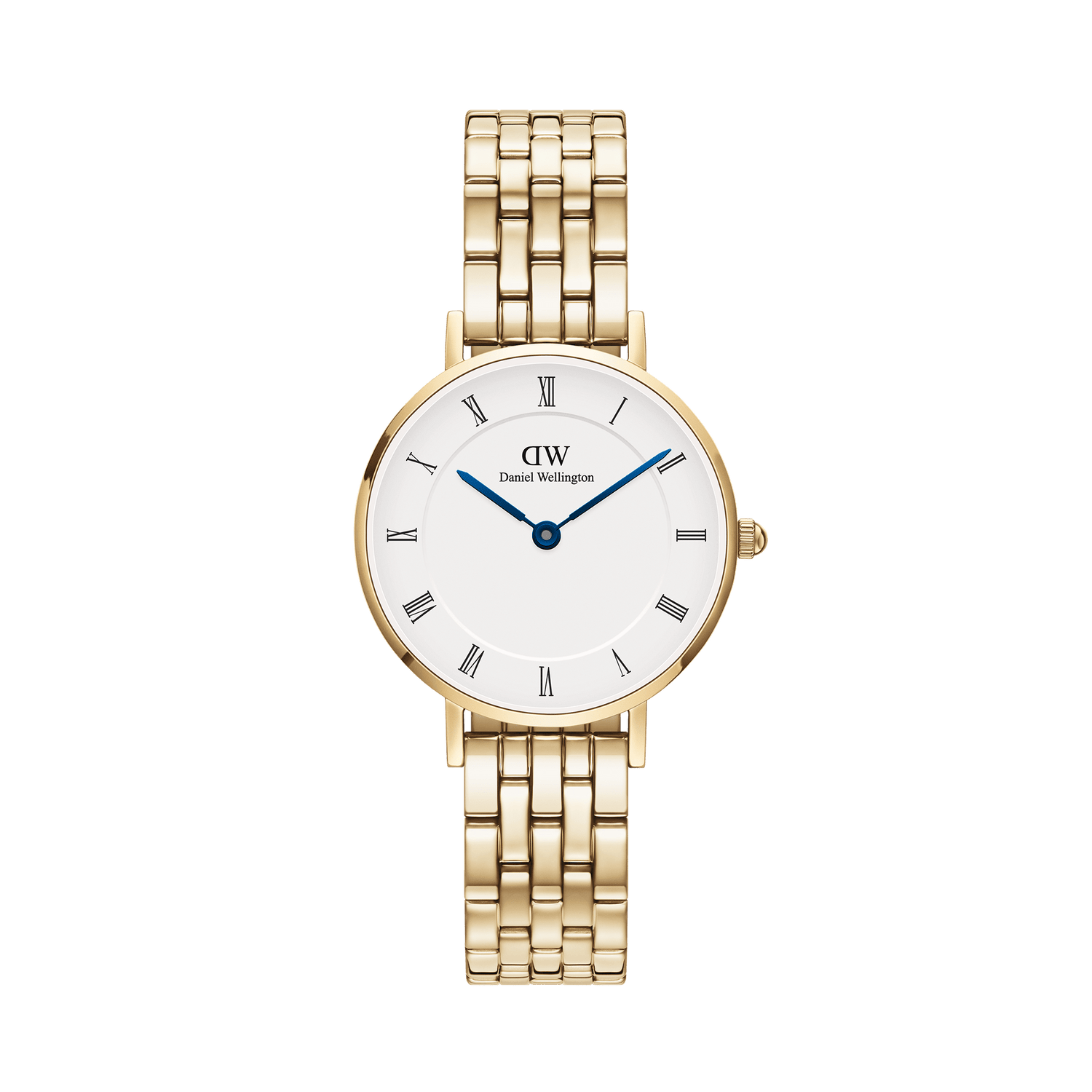 Daniel Wellington Petite Roman Numerals 5-Link Gold 28mm